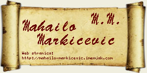 Mahailo Markićević vizit kartica